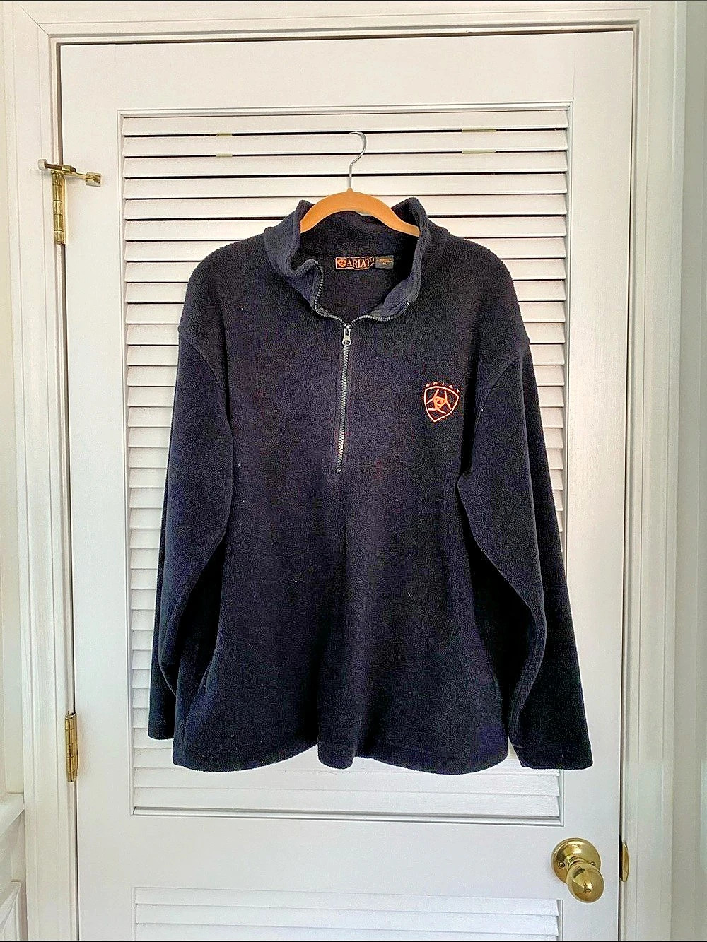 Ariat Quarter Zip Polar Fleece Pullover Black Medium